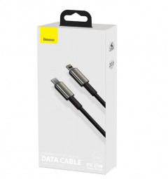 Кабель-зарядка Type-C на Lightning Baseus Tungsten Gold 20W 2м (CATLWJ-A01) чёрный