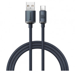 Usb Кабель-зарядка TYPE-C Baseus Crystal Shine 100W 1.2м (CAJY000401) синий