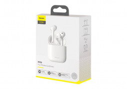 Мобильная Bluetooth-гарнитура Baseus Encok W06 IP55 TWS V5.0 (NGW06-02) белый