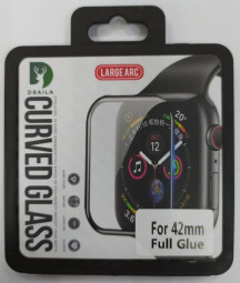 Защитное стекло для Apple watch "42" чёрное 3D