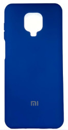 Накладка для Xiaomi Redmi Note 9 Pro Silicone cover синяя