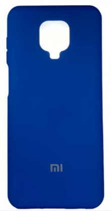 Накладка для Xiaomi Redmi Note 9 Pro Silicone cover синяя