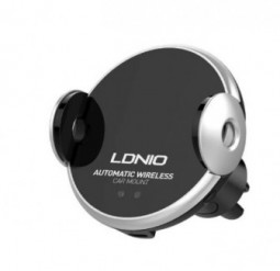Держатель c беспроводной зарядкой в воздуховод LDNIO MA20 (MagSafe) 15W с зажимом черный