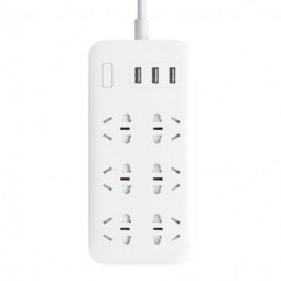 Сетевой адаптер Xiaomi Mi Power Strip 6 Sockets/3 USB Potrs (NRB4025CN) белый