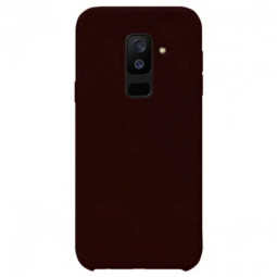 Накладка для Samsung Galaxy A6 Plus (2018) Silicone cover коричневая
