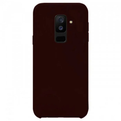 Накладка для Samsung Galaxy A6 Plus (2018) Silicone cover коричневая
