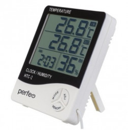 Часы-метеостанция Perfeo Matmo (PF-HTC-2) белые