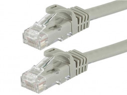 Патчкорд Atcom UTP кат.5е RJ-45 штекер↔RJ-45 штекер, 3м серый (AT4718)