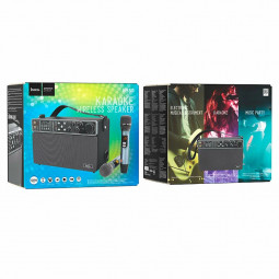 Bluetooth колонка+караоке микрофон Hoco BS50 черная