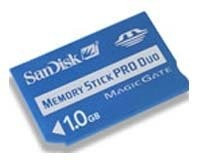 Memory Stick Pro Duo карта памяти SanDisk 1GB (MSX-M1GST/X)