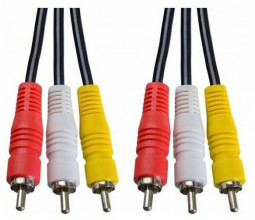 Кабель 3xRCA (папа) - 3xRCA (папа) Perfeo (R3101) 2м