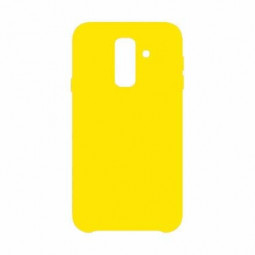 Накладка для Samsung Galaxy A6 Plus (2018) Silicone cover ярко-желтая