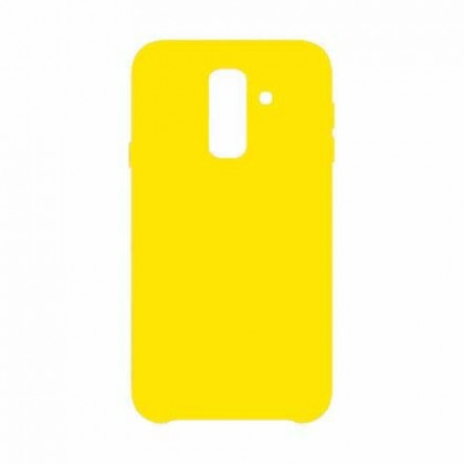 Накладка для Samsung Galaxy A6 Plus (2018) Silicone cover ярко-желтая
