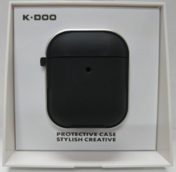 Силиконовый чехол для AirPods 1/2 K-DOO CrashGuard черно-серебристый