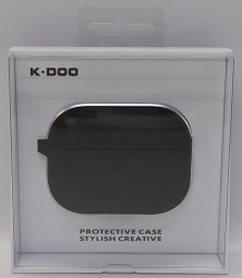 Кожаный чехол для AirPods Pro K-DOO CrashGuard черный