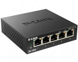 Коммутатор-мини D-Link DGS-1005D/I3A с 5-портами черный