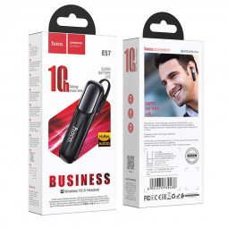 Bluetooth-гарнитура Hoco E57 BT5.0/10ч черная
