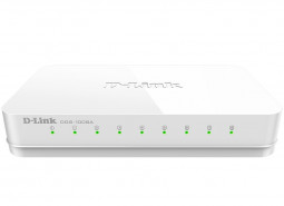 Коммутатор-мини D-Link DGS-1008A с 8-портами белый