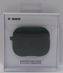 Кожаный чехол для AirPods Pro K-DOO CrashGuard зеленый
