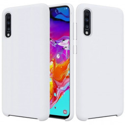Накладка для Samsung Galaxy A70 Silicone cover белая