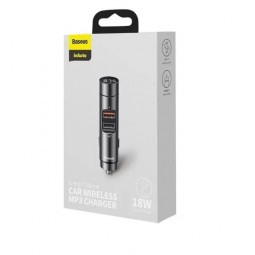 Автомобильное заряд. устр. Baseus Energy Car Wireless 2USB 3.1A 18W Wireless 5.0 (CCNLZ-C0G) серебри