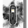 Usb Кабель-зарядка Lightning Hoco X14 Times speed 2A 2м в тканевой оплетке черный