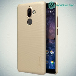 Чехол-накладка для NOKIA 7 Plus J-case силикон золотой