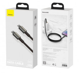 Кабель-зарядка Type-C на Type-C Baseus Tungsten Gold 100W 1м (CATWJ-01) черный