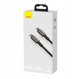 Кабель-зарядка Type-C на Type-C Baseus Tungsten Gold 100W 2м (CATWJ-A01) чёрный