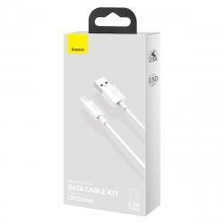 Usb Кабель-зарядка Micro Baseus Simple Wisdom (2шт.) 2.1A 1.5м (TZCAMZJ-02) белый