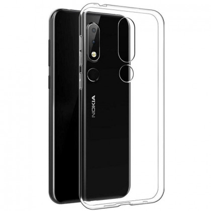Чехол-накладка силикон 0.5мм Nokia X6 прозрачный