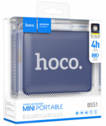 Bluetooth колонка Hoco BS51 BT5.1/1200mAh/4ч/3Вт/TF/AUX темно-синяя