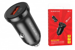 Автомобильное заряд. устр. Borofone BZ18 1USB QC3.0 черное