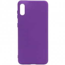 Накладка для Samsung Galaxy A02 Silicone cover без логотипа фиолетовая
