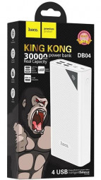 Powerbank Hoco DB04 30000mAh 4USB 2.1A с дисплеем белый