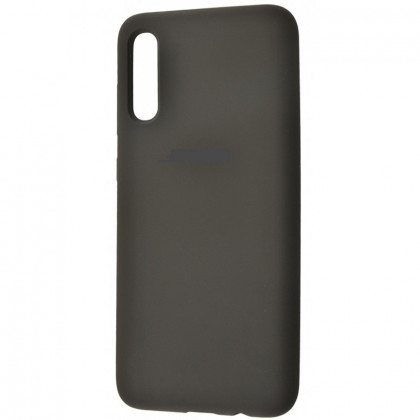 Накладка для Samsung Galaxy A02 Silicone cover без логотипа темно-серая
