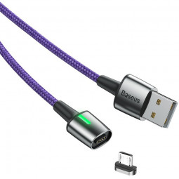 Usb Кабель-зарядка Micro Baseus Zinc Magnetic 1.5A 2м (CAMXC-B05) фиолетовый