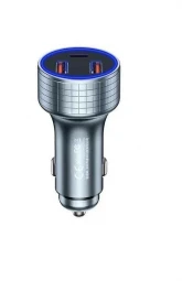 Автомобильное заряд. устр. Remax RCC327 2USB/1C 3A 83W серебристое