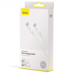 Кабель-зарядка Type-C на Type-C Baseus Xiaobai 100W 1.5м (CATSW-D02) белый