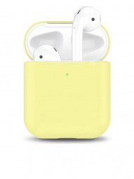 Силиконовый чехол для AirPods бледно-жёлтый