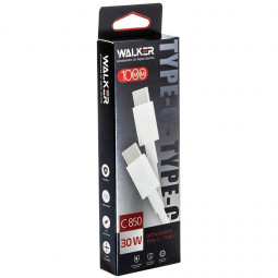 Usb Кабель-зарядка Type-C на Type-C Walker C850 20W 1м белый