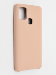 Накладка для Samsung Galaxy A21S Silicone cover пудро