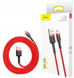 Usb Кабель-зарядка Micro Baseus Cafule 2м (CAMKLF-C09) красно-черный