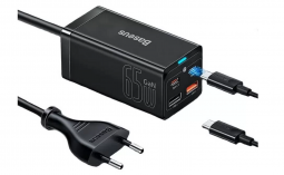 Сетевое зар. устр. Baseus GaN3 Pro Fast Charger 2USB/2C 65W (CCGP040101) черное