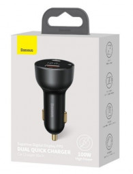 Автомобильное заряд. устр.Baseus Supreme Digital Display 1USB/1C 100W (CCZX-01) черное