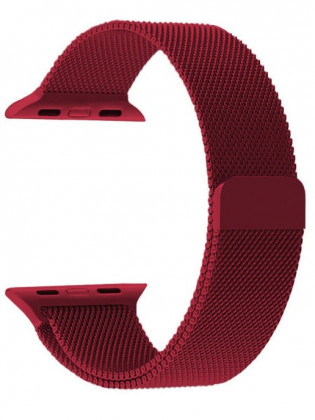 Сменный браслет для Apple Watch 42-44mm Milano №08 бордовый