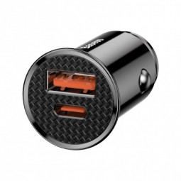 Автомобильное заряд. устр. Baseus 1USB/1C 3A 30W (CCYS-01) черное