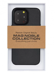 Накладка для i-Phone 15 Pro Max K-Doo Mag Noble кожаная черная