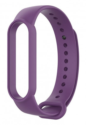 Ремешок для Xiaomi Mi Band 5 силиконовый сиреневый