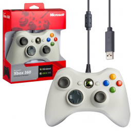 Bluetooth-контроллер для XBOX 360 проводной белый